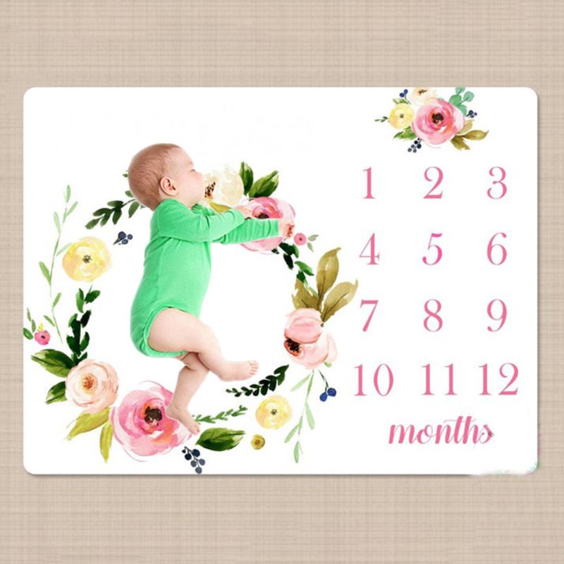 Baby Milestone Decke Neugeborenen Foto Hintergrund Kleinkinder Monatlichen Wachstum Handtuch Baby Milestone Decke