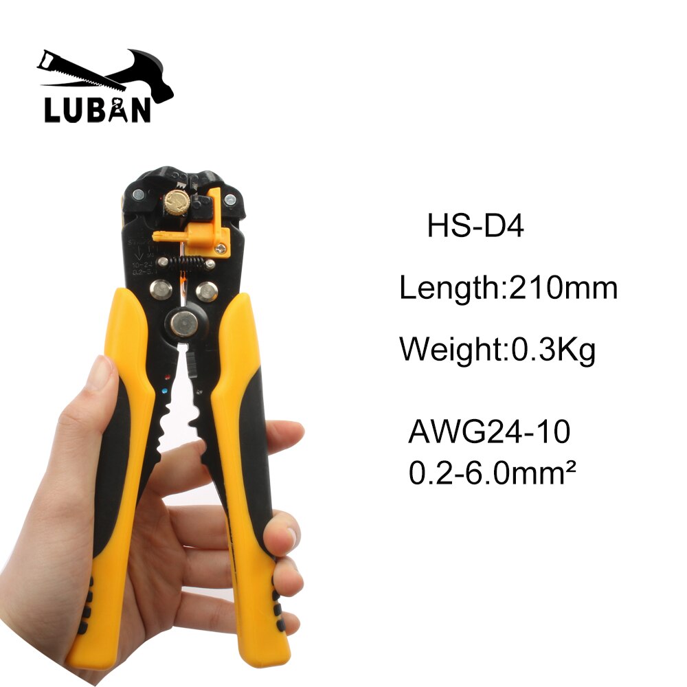 HS-D1 D4 D5 Cable Wire Stripper Cutter Crimper Automatic Multifunctional TAB Terminal Crimping Stripping Plier Tools