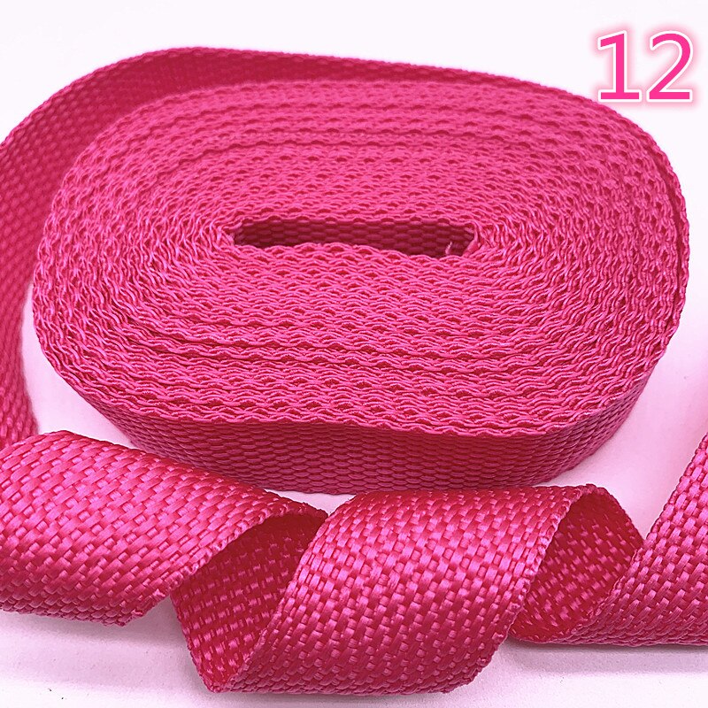 DIY 3 Yards Length 1 Inch (25mm) Width Nylon Webbing Strapping many Color: 12