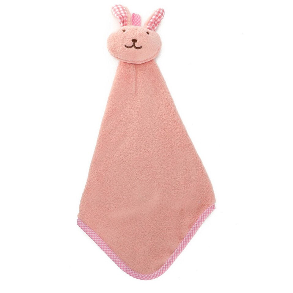 1 Stck niedlich Hase Korallen Vlies Handtuch Küche Aufhänger Waschlappen SchöNe: Rosa