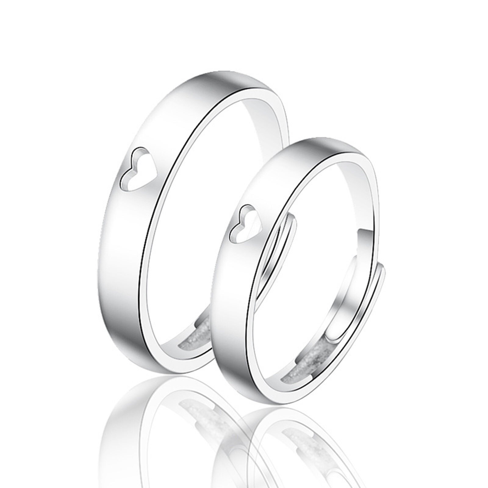 Bague en forme de cœur creux, bijou minimaliste, ouverture Multiple choix, de mariage, fiançailles