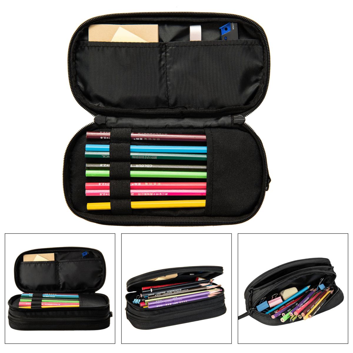 Geometry Dash etui dubbellaags grote capaciteit voor school etui perfecte