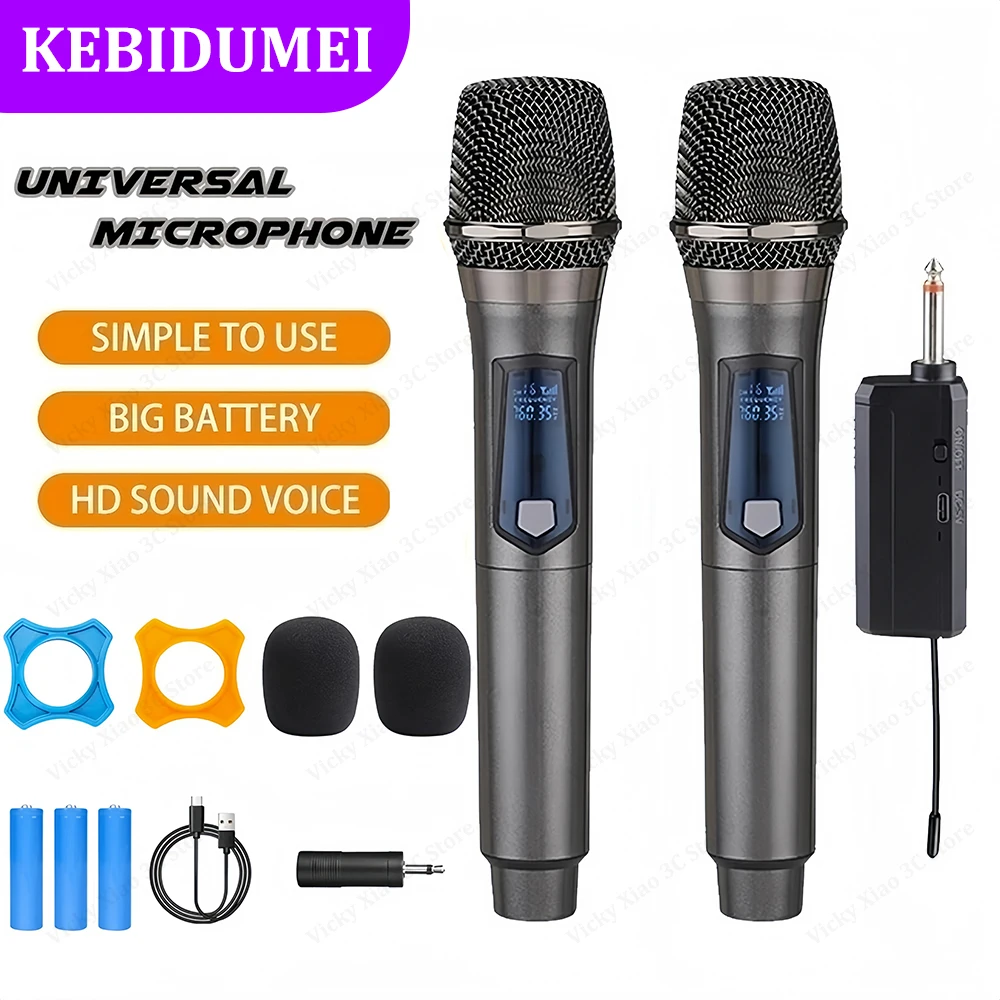2.4G Handheld Microphone Wireless Microphone Rechargeable Microphone Multi-Microphone Kits For Karaoke Live Party Show Meeting
