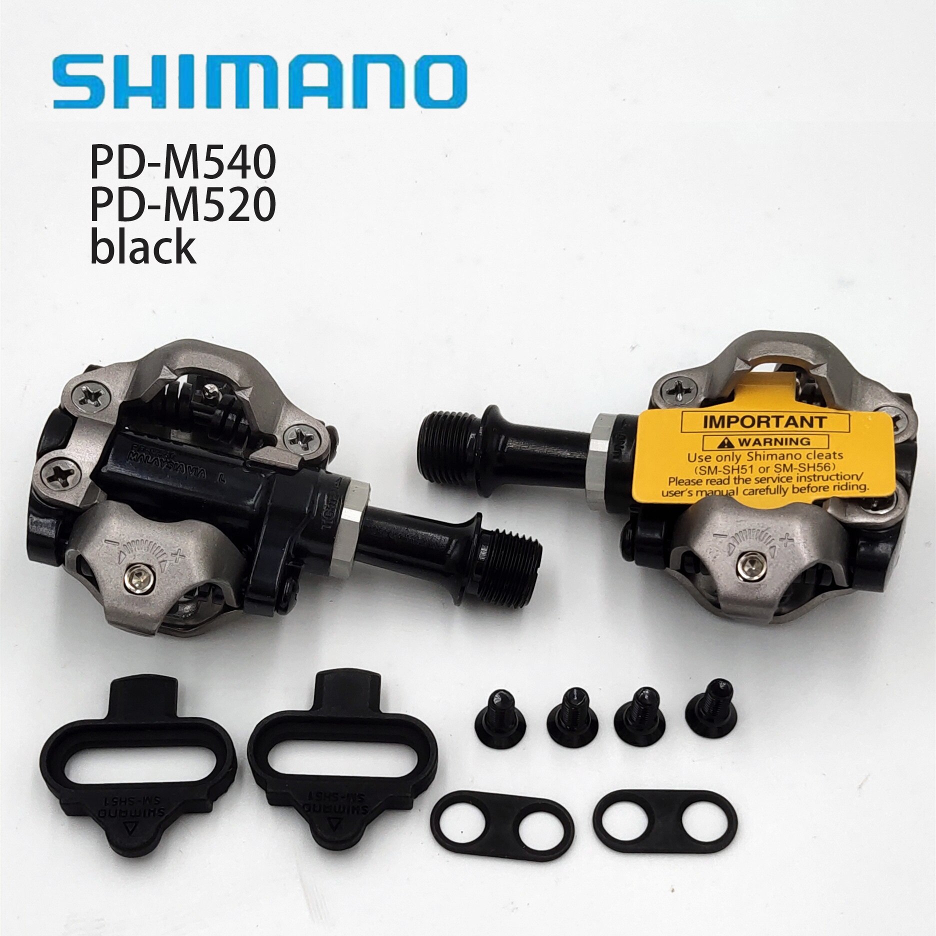 SHIMANO PD-M540 PD-M520 Bicycle Pedals MTB Bike Pe... – Grandado