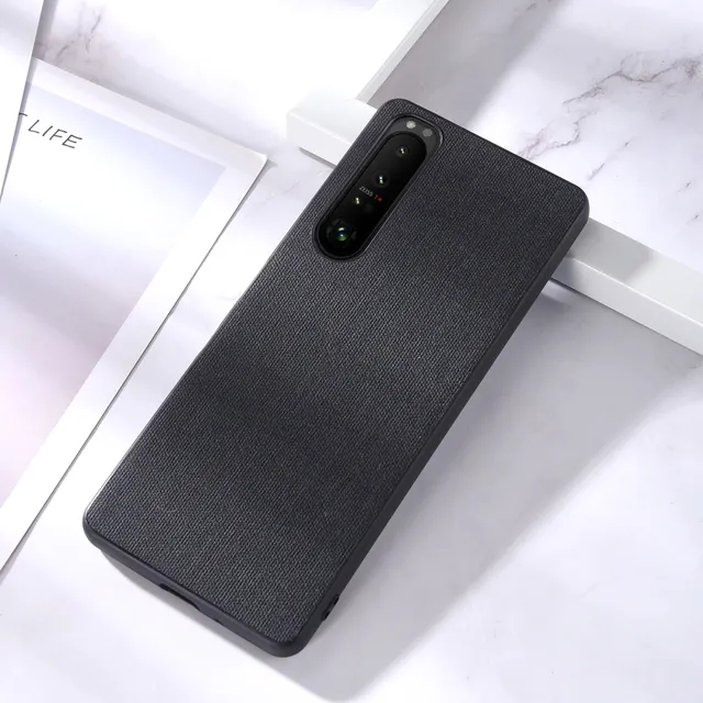 Funda de teléfono de tela de lujo para Sony xperia 5V 10V 1V 5IV 10III 1III 10IV 5III 1IV Slim Soft Bumper Hard PC Back Cover