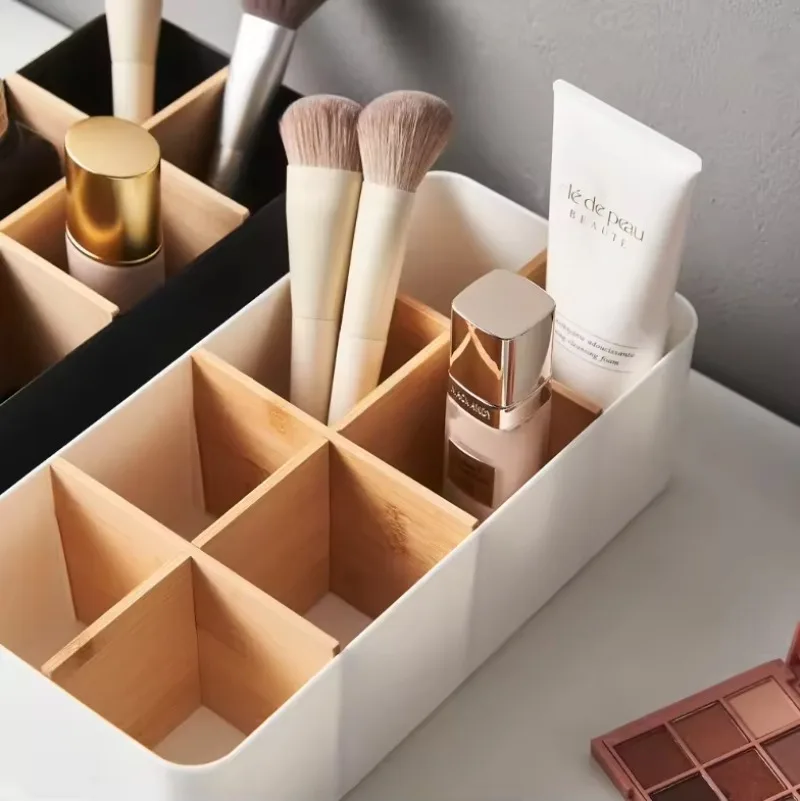 Fernbedienung Halfter Schreibtisch Lagerung Organizer Kasten Container Bambus Holz Partition Abnehmbare Lagerung Kasten Schreibtisch Büro Liefert