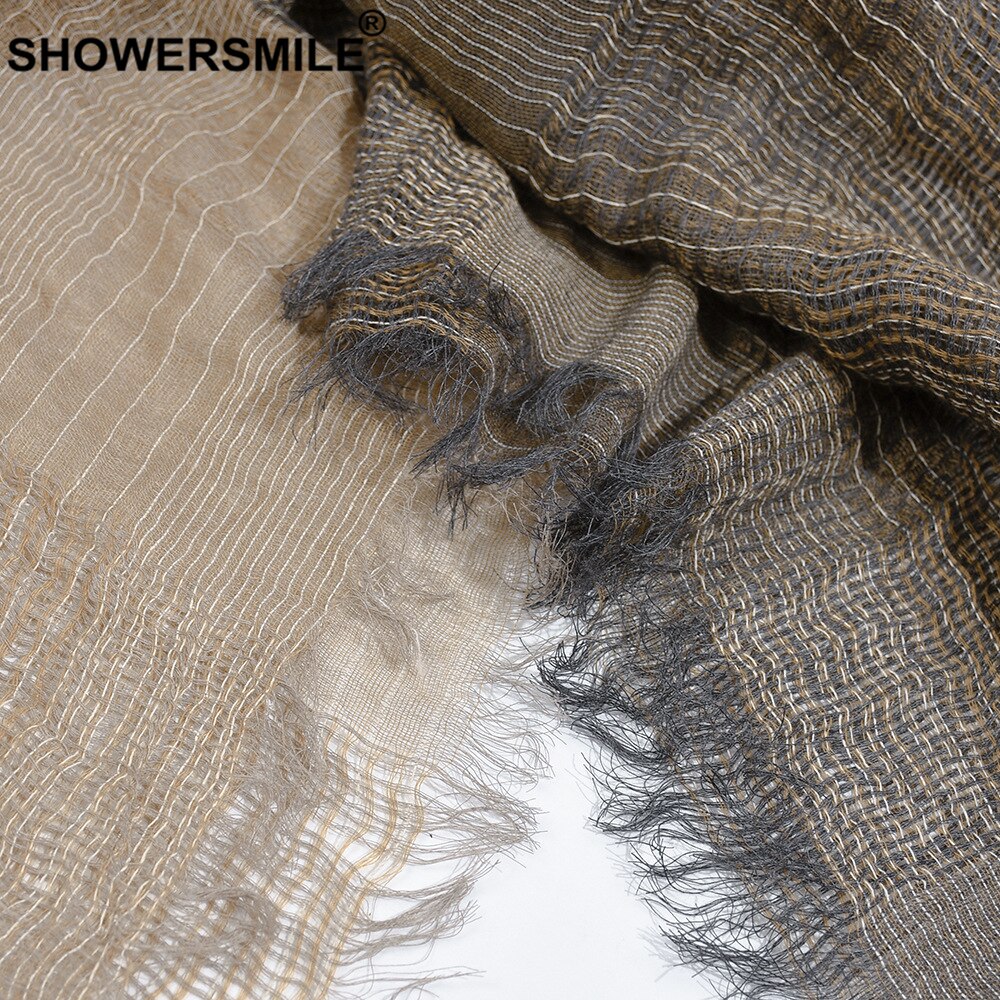 Showersmile Sjaal Mannen Herfst Winter Britse Stijl Mens Sjaals Patchwork Kaki Zwart Grijs Navy Mannelijke Sjaal 180Cm * 110cm