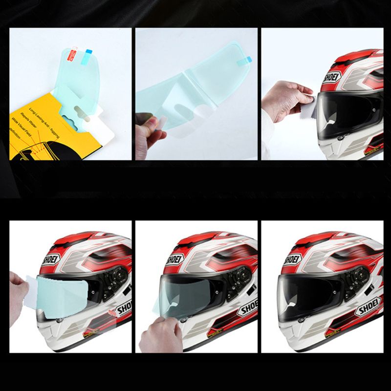 Universele motorhelm met volledig frame, regenbestendig en anti-condensfolie, helmlenspatch