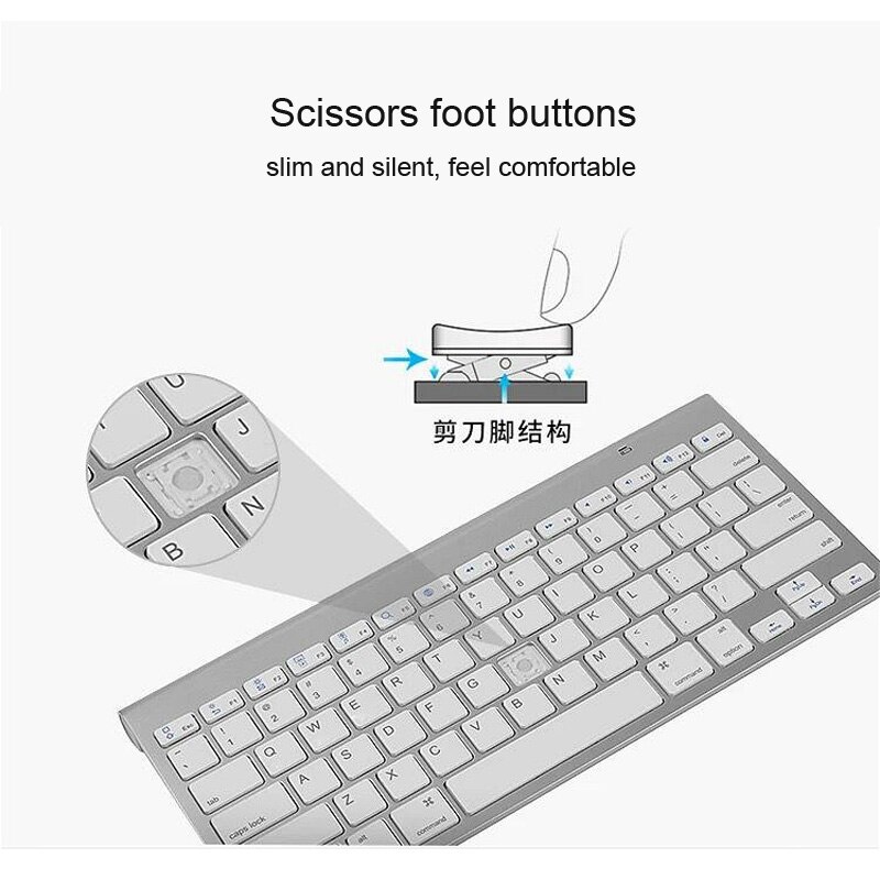 2,4G kabellos Tastatur und Maus Mini Multimedia Tastatur Maus Combo einstellen Für Notizbuch Laptop Mac Schreibtisch PC TV Büro