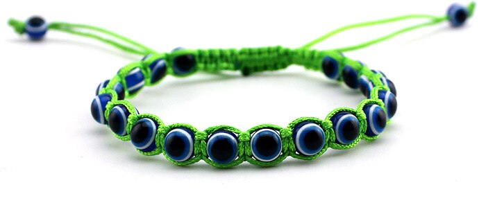 Boho Evil Eye Kralen Charm Armbanden Voor Vrouwen Mannen Elastische Wax Touw Zomer Barefoot Enkelbanden Sieraden: B