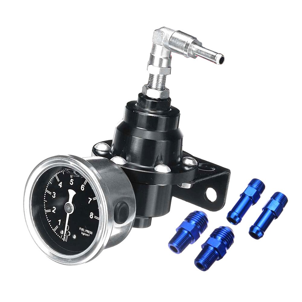 Regolatore di pressione del carburante regolabile universale tipo Tomei con manometro originale e istruzioni consegna rapida