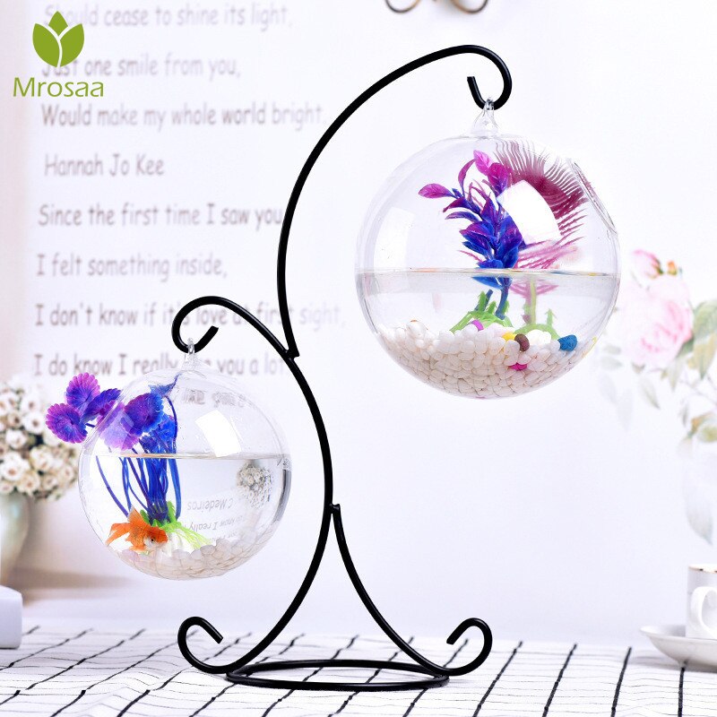 Ecosphère-boule de poisson rouge suspendue | Aquarium, bol de réservoir de poisson, Vase de plante de fleur, bol de Table pour petits accessoires fournitures pour animaux de compagnie