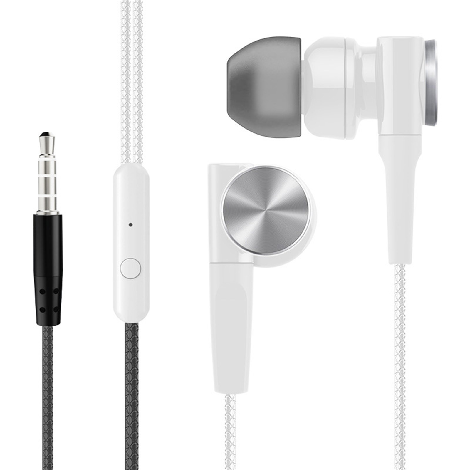 Kabelgebundene Kopfhörer mit Mikrofon für Laptop-Kopfhörer, In-Ear-Kopfhörer mit Mikrofon, 3,5-mm-Kabel-Ohrhörer für Telefon und Android
