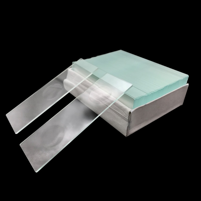 50 Pieces Biological Microscope Glass Slides Single Concave or Double Concave Blank Slides for Reusable Laboratory Educational