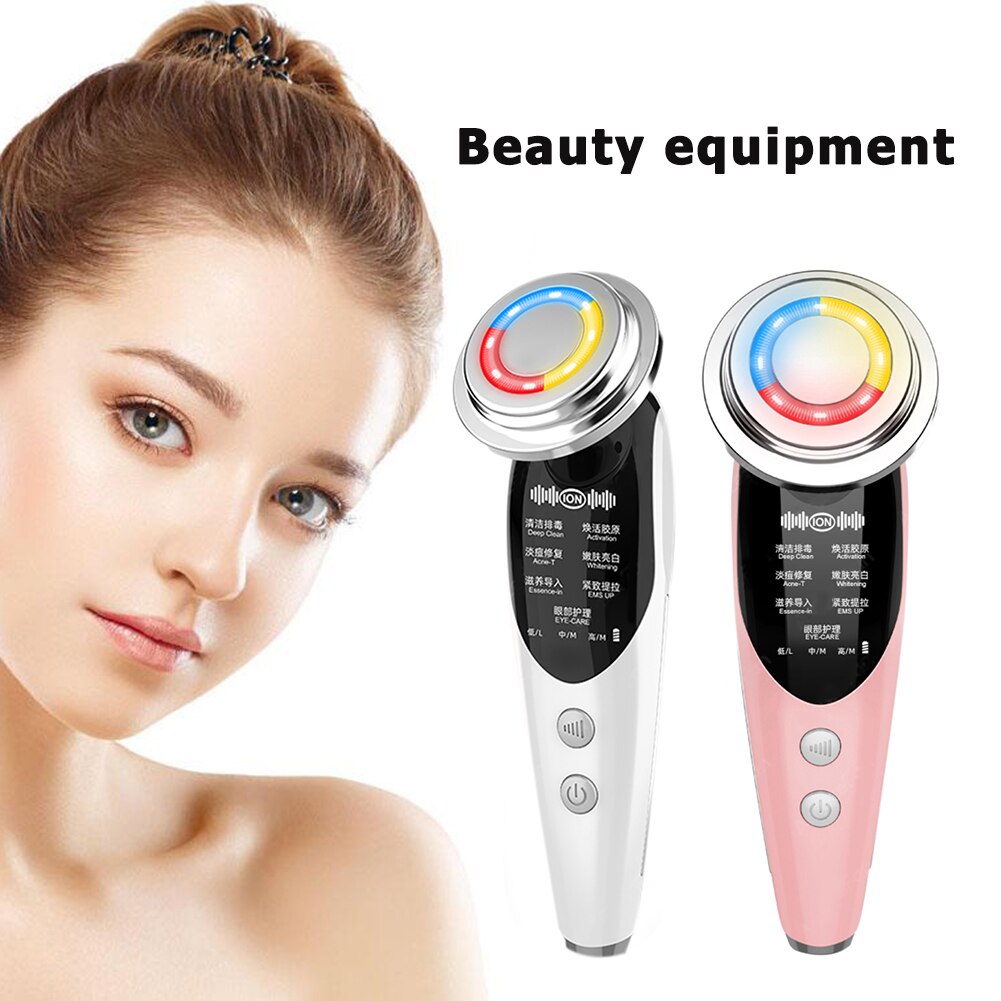 7 Modes LED Photon Ultrasound Ion Infrared RF Electroporation Beauty Device LED Rejuvenation Skin Beauty Machine