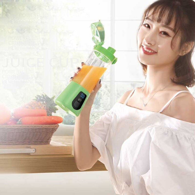 380ml 4 blade draagbare blender juicer machine mixer elektrische mini usb voedsel processor juicer smoothie blender cup maker sap