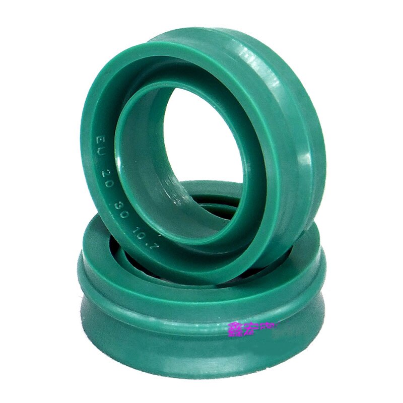 EU Type Green Oil Seal Pneumatic Cylinder Piston Rod Bidirectional Rotary Shaft PU Polyurethane Dust Seal