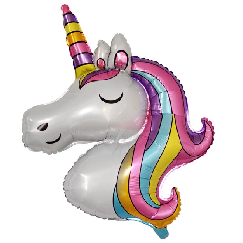 110 x 80cm stor unicorn ballong unicorn häst folie ballong barns födelsedag bröllop dekoration fest