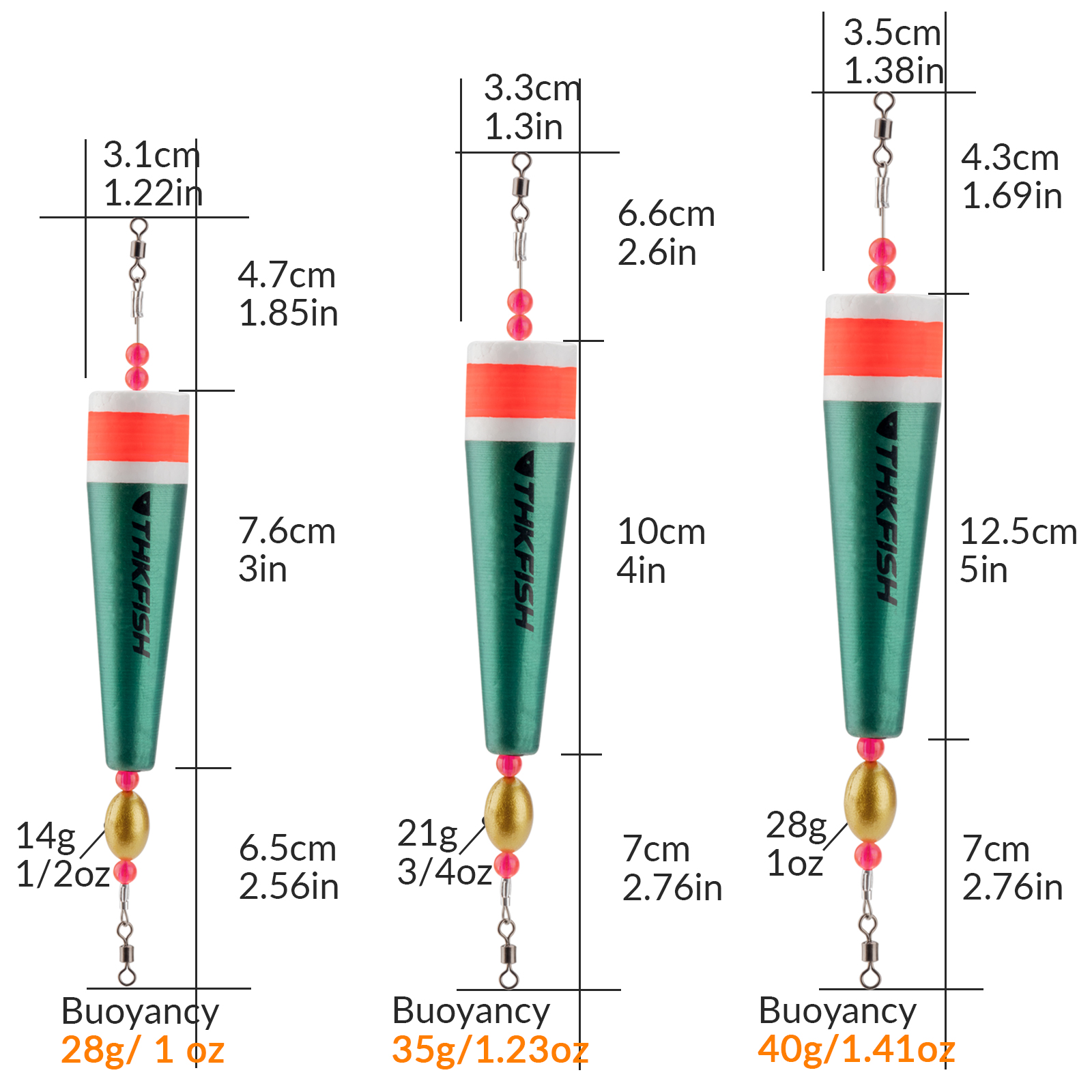 Thkfish Foam Fishing Float Buoy Slip Float Flotador Bobber Carolina Rig Fishing Tackle 28g 35g 40g