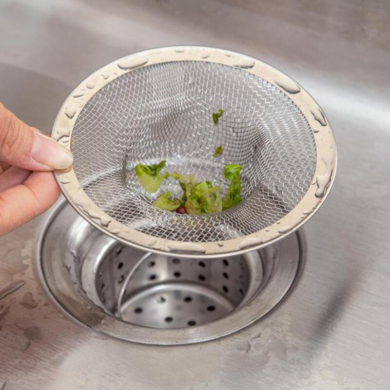 Colador de desagüe de acero inoxidable para cocina, desagües de lavabo, alambre de púas, tapón de filtro de alcantarillado, colador de cocina, herramienta de prevención de residuos