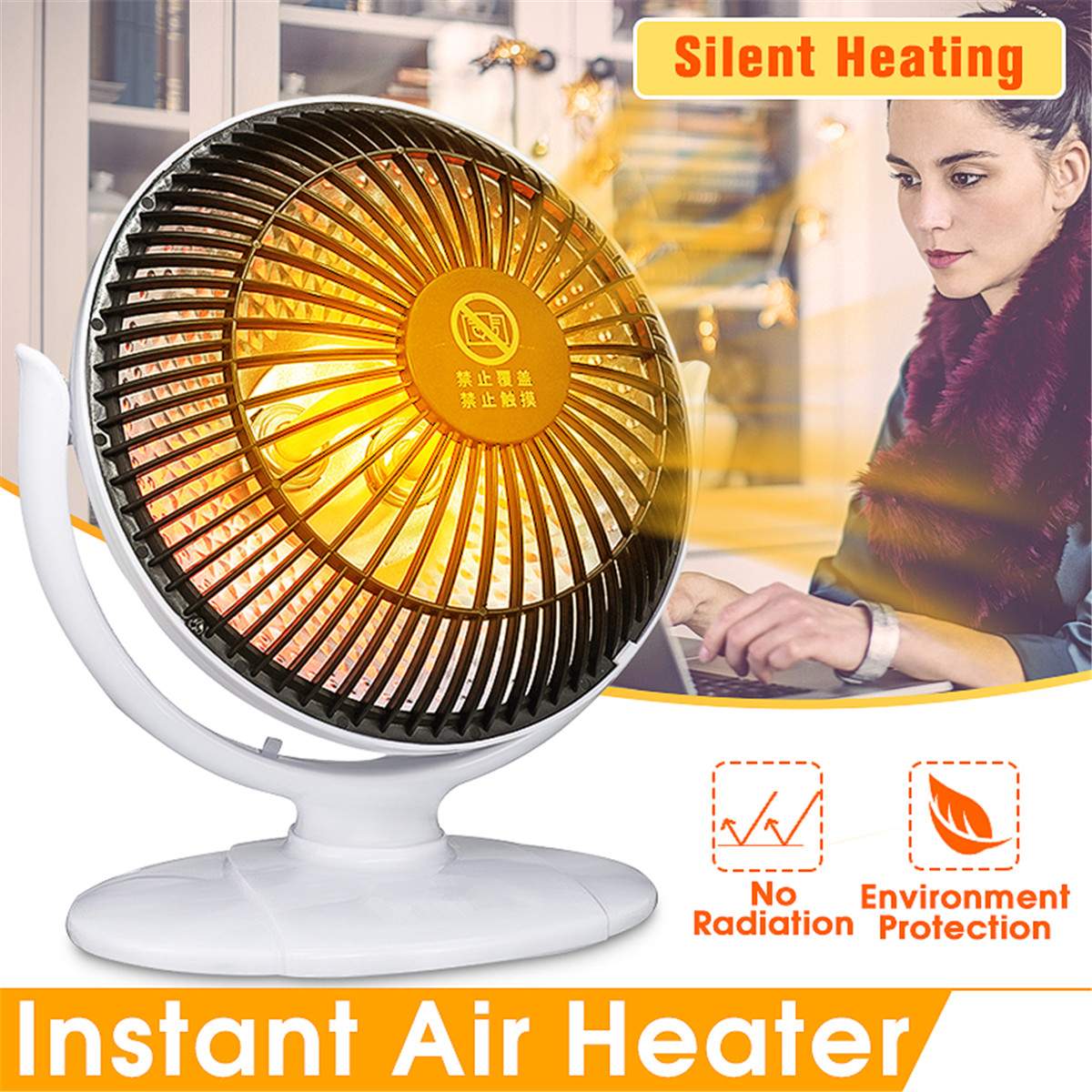 220V 200W Mini Portable Electric Heater Desktop Heating Warm Air Fan Home Office Air Heater Bathroom Radiator Warmer Fan Heater