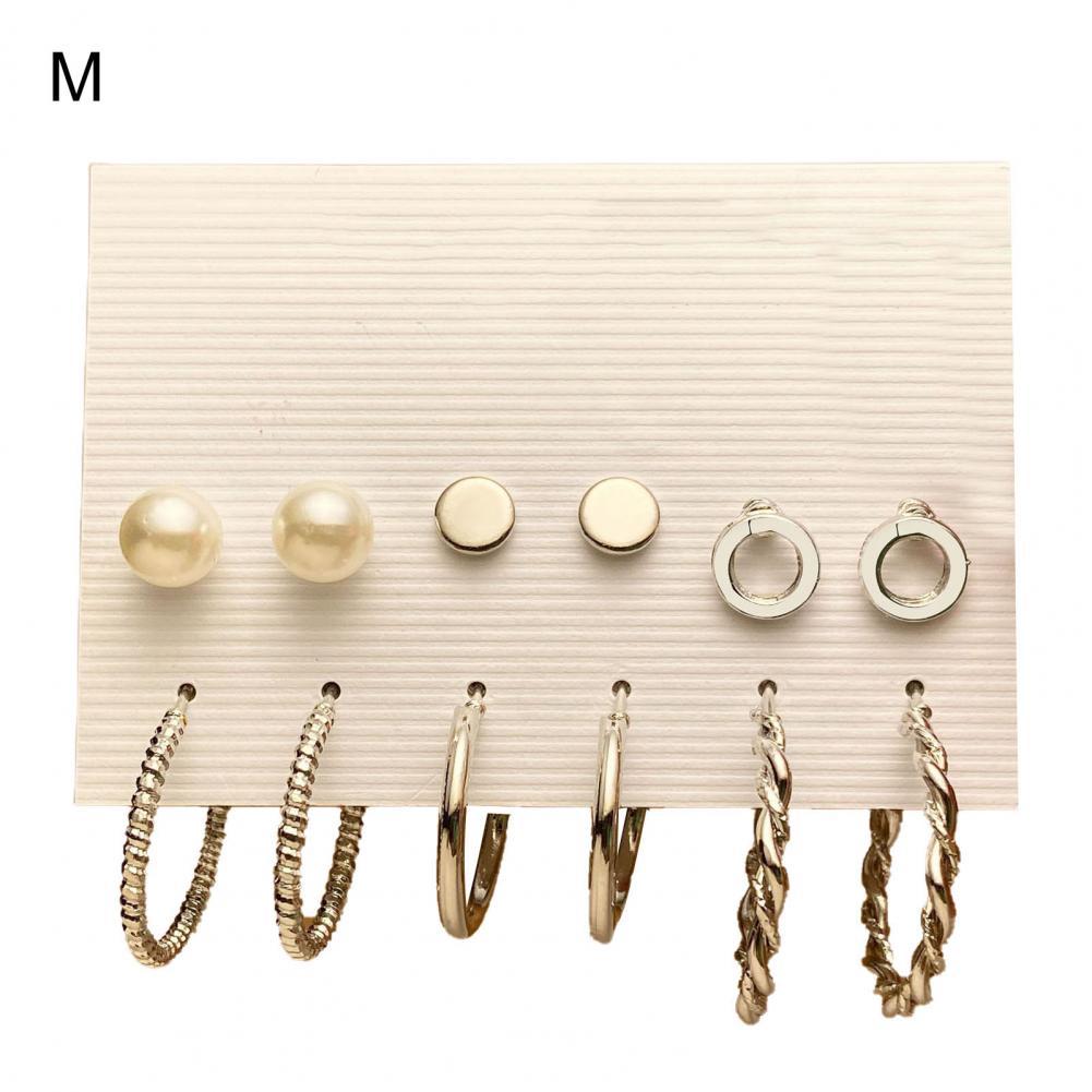 Decorative 1 Set Simple Faux Crystal Dangle Earrings Kit Attractive Ear Stud Set Flower for: M