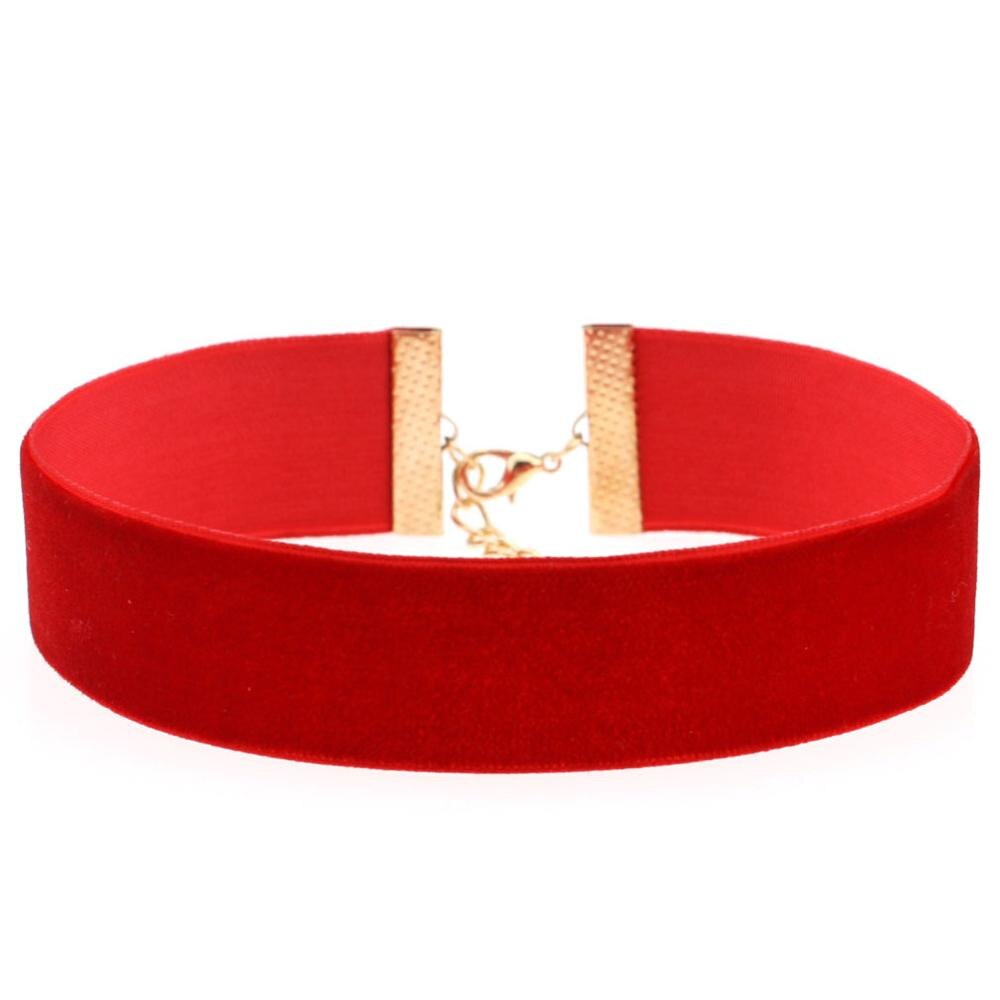 Eenvoudige Punk Zwart Rood Fluwelen Choker Ketting Gothic Ronde Touw Chocker Vintage Hals Sieraden Voor Vrouwen: 11