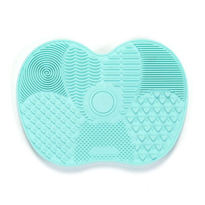 Siliconen borstelreiniger Cosmetische make-up Wasborstel Gel Reinigingsmat Foundation Make-upborstelreiniger Pad Scrubbe Board: Black