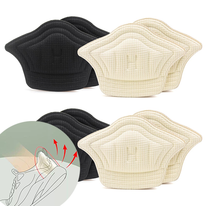 Adesivos de calcanhar para sapatos esportivos, redutor de tamanho, forro de calcanhar, protetor de dor, patch para alívio de dor, palmilha de cuidados com os pés, 1 par