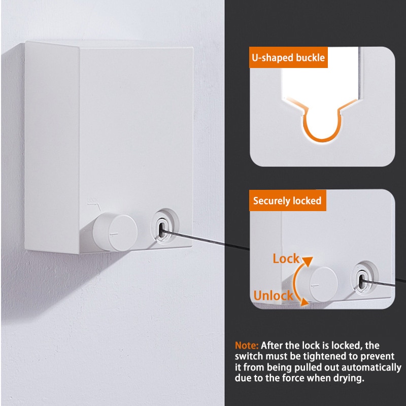 Outdoor 304 Stainless Steel Clothesline Folding Clothes Horse Extendable Laundry Hanger Retractable Drying Rack Clothes Rope