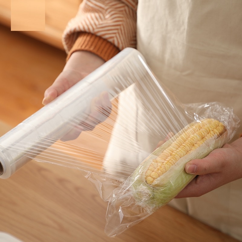 30cmWidth Transparent Plastic Wrap Food Cling Film Kitchen Supermarket Packaging Home Microwave Kitchen Multifunction Household