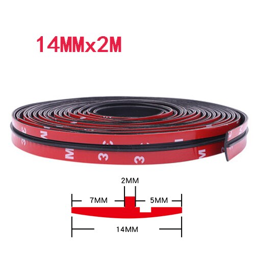 Auto Voorruit Dak Bescherming Sticker Rubberen Afdichting Strips Voor Ford Focus 2 Mk2 3 Mk3 Mk1 Fiesta Ranger Mondeo Mk4 fusion Kuga: 14MM