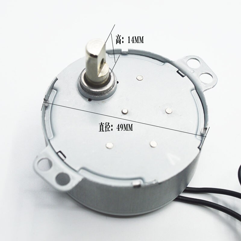 1PC Claw Pole Permanent Magnet Synchronous Motor Flat shaft CW/CCW 220-240V 3/3.6R/Min 50/60Hz 4W Input 0.2W Output With Wire