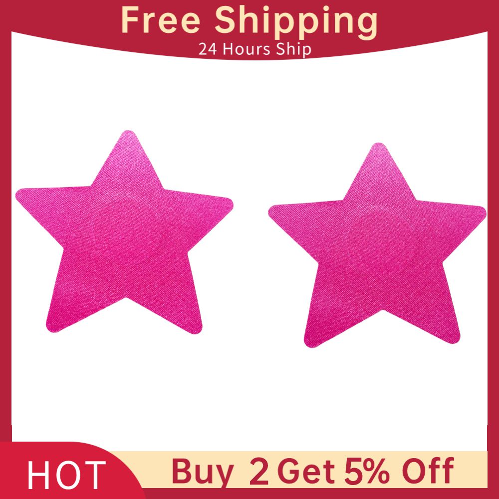 1 par de pegatinas de pasta para el pecho para mujer, cubierta de pezón de estrella, autoadhesiva, Protector de pecho Sexy, pegatinas para pezones, accesorio íntimo