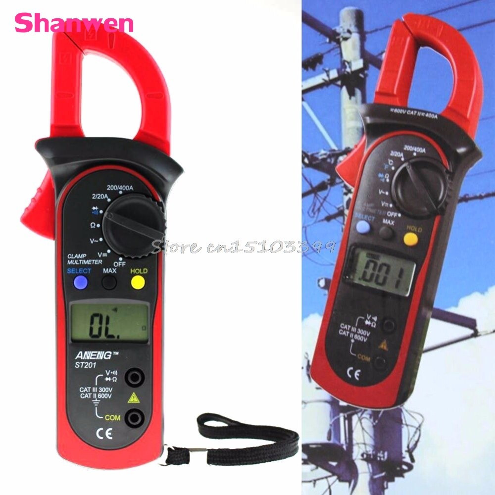 LCD Digital Clamp Multimeter OHM Amp Volt Meter AC/DC Current Resistance Tester G08 Whosale
