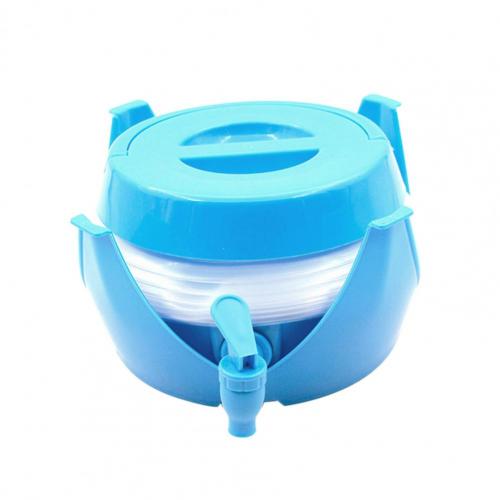 5.5L/7.5L Retractable Folding Bucket Ultralight Camping Water Storage Dispenser Outdoor camping water dispenser bucket Picnic: M Blue