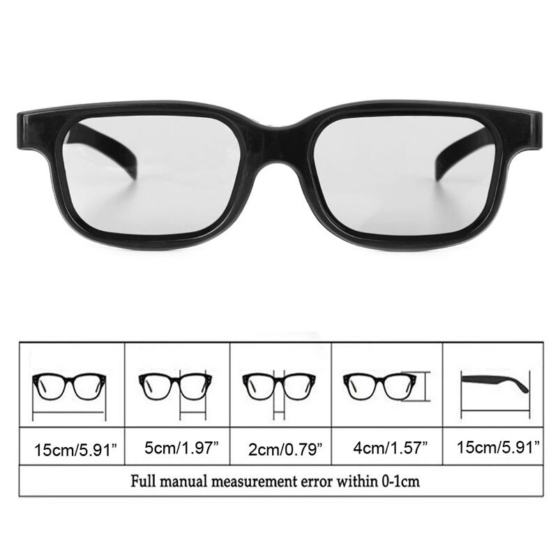 Gafas polarizadas 3D negras de H3 para TV Real D 3D cines