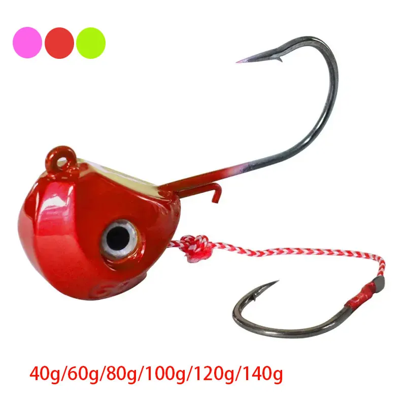 WHYY-tenya pesca en el mar señuelo de Pesca con cabeza de plomo, cebos con anzuelo afilado, accesorios de equipo de Pesca de agua salada, Tenya, Madai Jig Kabura, 40g-140g
