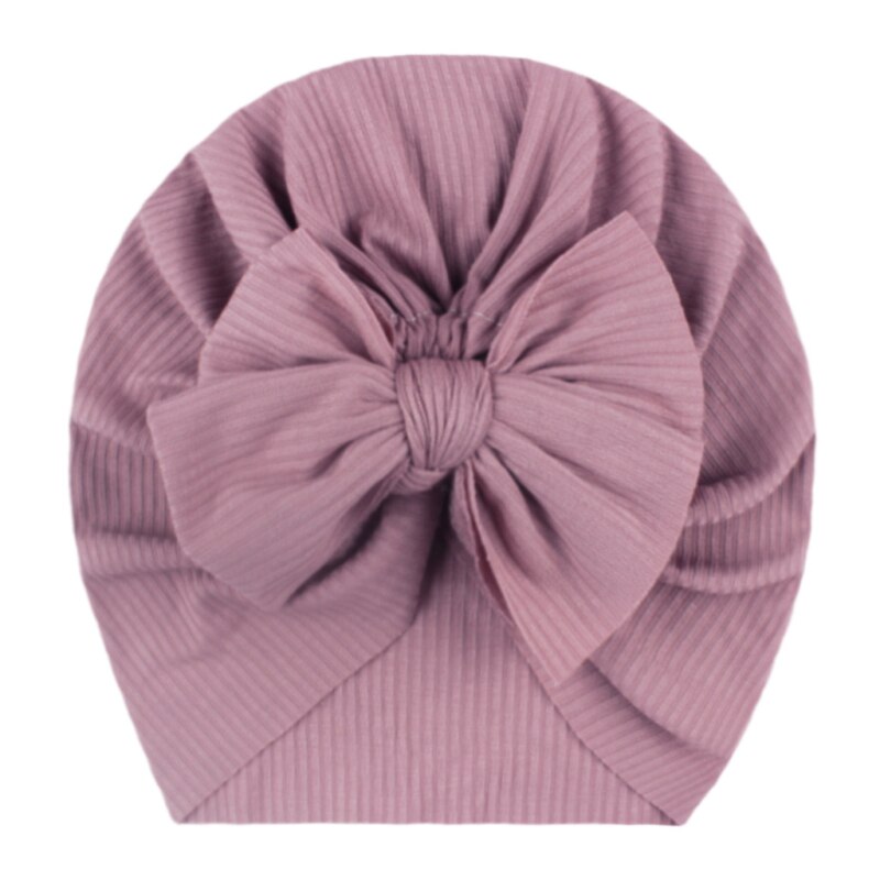 Gorra de algodón para bebé, gorro con lazo para niña recién nacida, accesorios de fotografía para niña, gorro estilo turbante sin bordes, accesorios para niño: 10