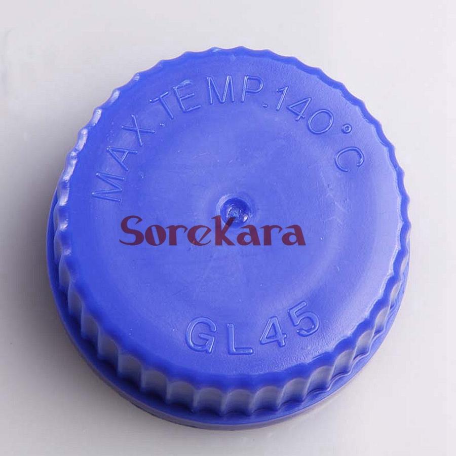 100ml/250ml/500ml Graduated Round Glass Reagent Bottle Blue Screw Cap Screw On Cover Flask