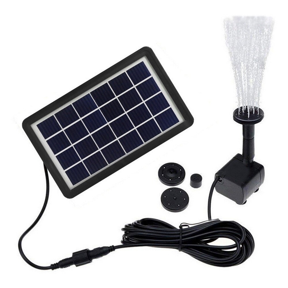 Solar Fontein Waterpomp Fontein Licht Ronde Drijvende Fontein Waterpomp Led Licht Tuin Decoratie Vogel Bad Fontein Licht