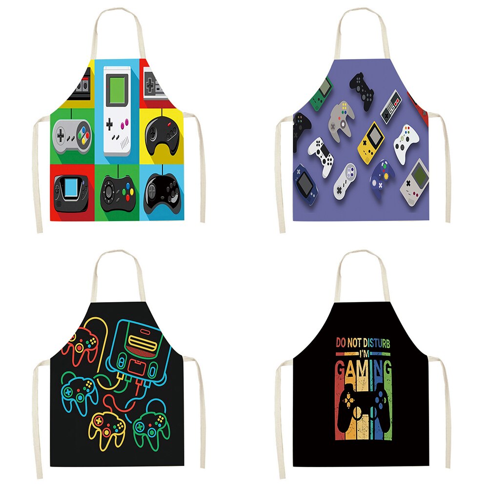 Game Controller Apron Decoration Apron Kitchen Home Cooking Accessories Aprons for Women 47x38cm 68x55cm