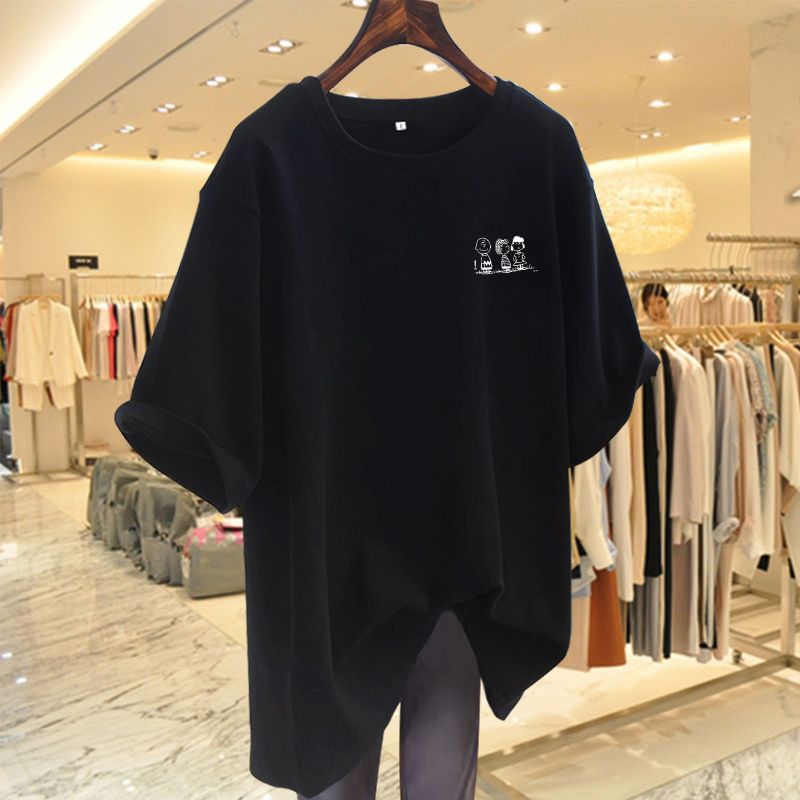 Dames Katoenen Losse T-Shirt Dames Korte Mouwen Basic Eenvoudige Eenvoudige Truien Zomertops