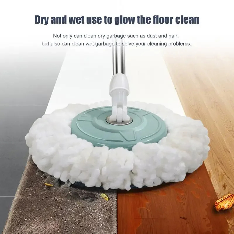Universal Mop Head Refill 360°Rotating Mops Microfibers Round 16mm Mopping Head Clean Tool Home Floor Mop Cloth Accessories