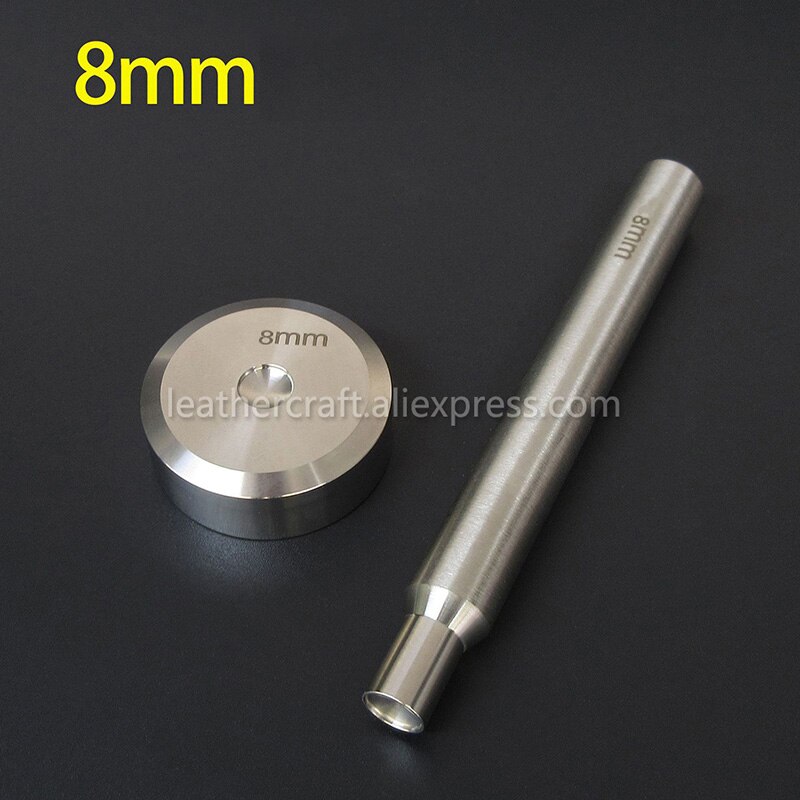 1pcs Double cap rivets setting tool kit rivet punch setter hand tool Stainless Steel spike studs for leather craft garments shoe: Brown