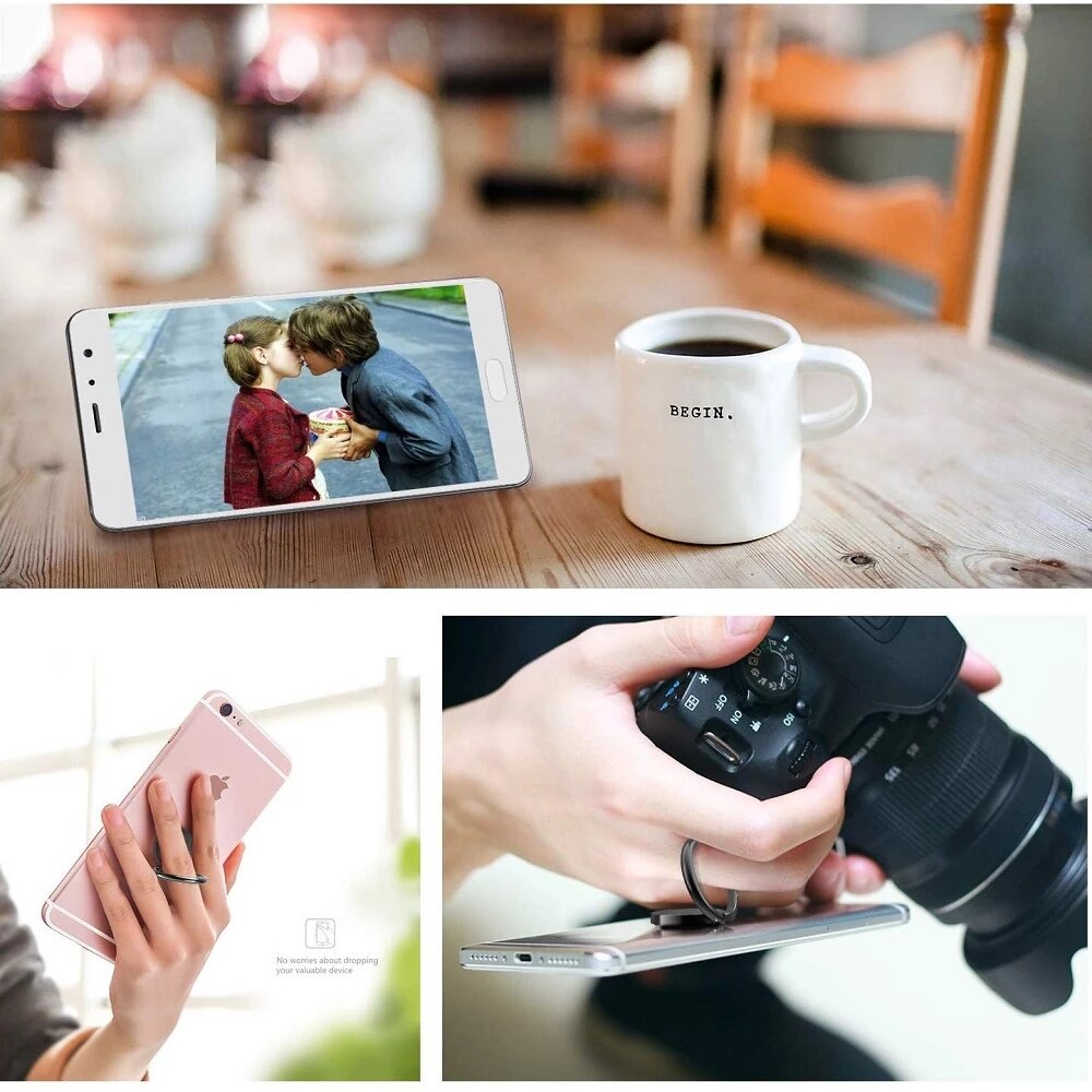 Supporto per telefono con anello per dito supporto da tavolo con rotazione a 360 gradi per supporto magnetico per telefono per auto supporto universale per anello per cellulare in metallo