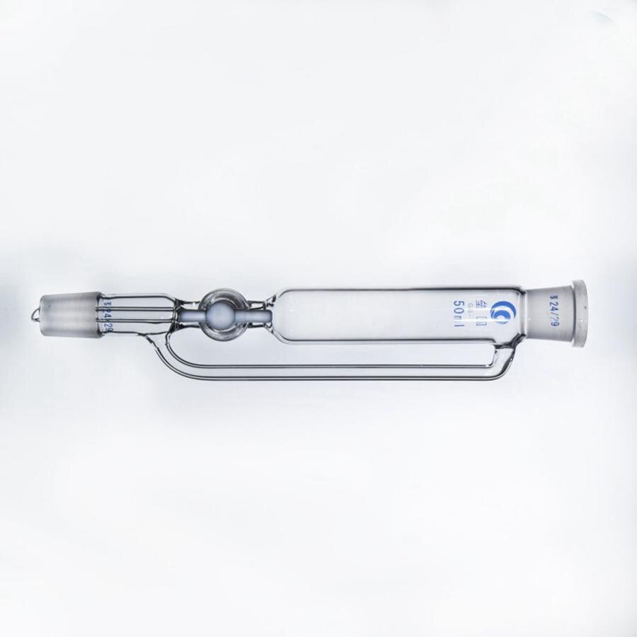 50ml kemi laboratorietrykudlignende tilskudstragt 24/29 led med ptfe stophane