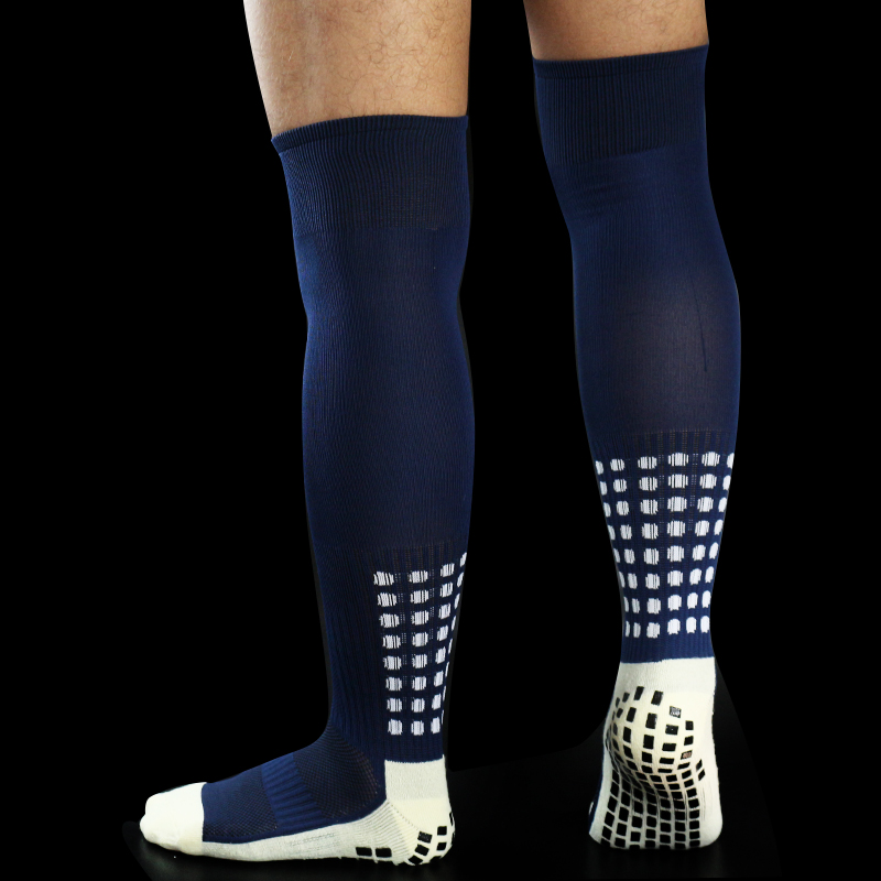 9-farbige lange Fußballsocken für Männer und Frauen, Sport-Silikon-Anti-Rutsch-Fußballsocken, verschleißfest, schweißabsorbierend: Kakifarbig