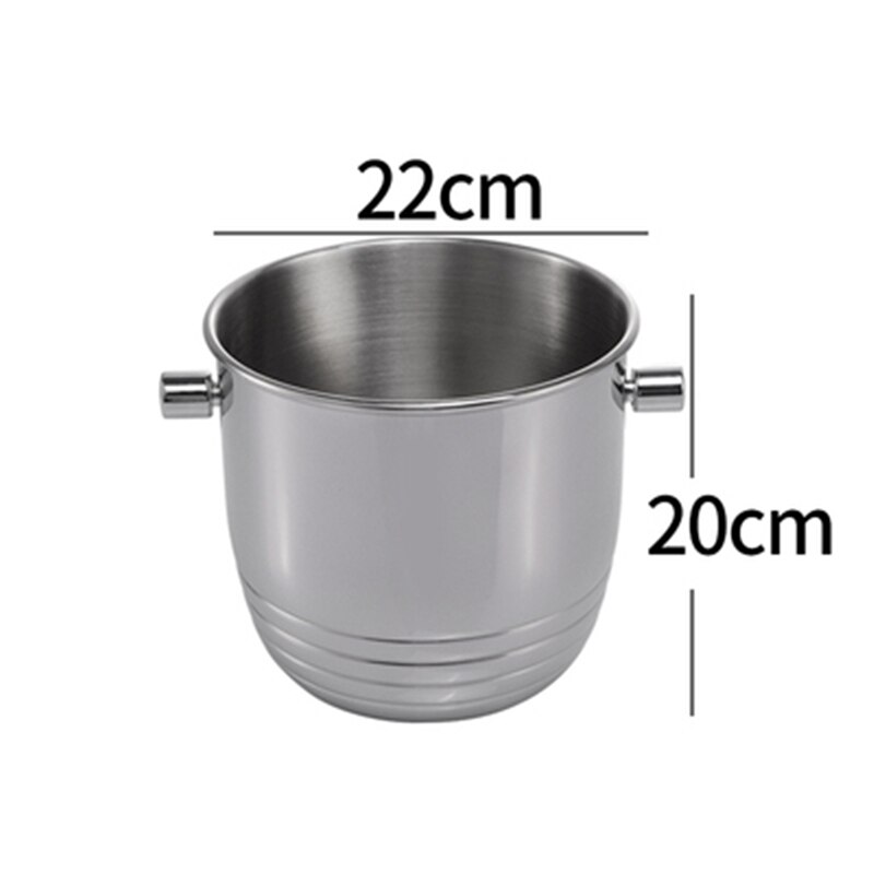 Stainless steel portable ice bucket with ice clip bar KTV beer red wine champagne ice bucket commercial ice bucket: 19