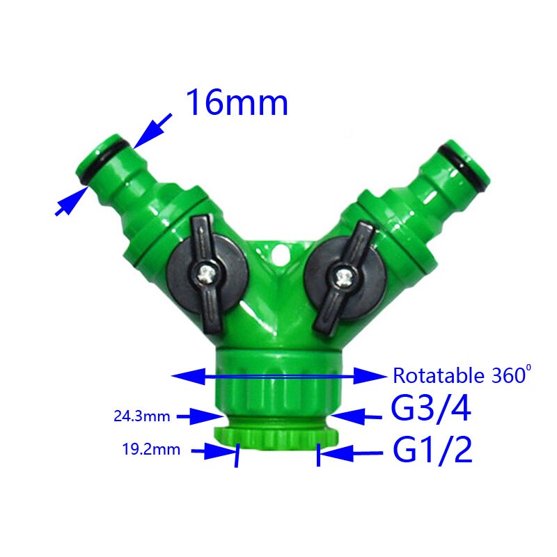 Automatic irrigation system DIY watering kit 2-way Drip irrigation system brass misting nozzle greenhouse garden watering 1 set